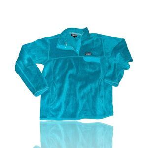 Patagonia Women's Snap-T Fleece Pullover Jacket Turquoise Size L: LIKE New